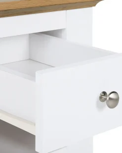 Nachttisch Weis / Heller Holzfarbton Winglay