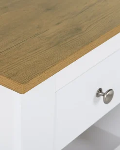 Nachttisch Weis / Heller Holzfarbton Winglay