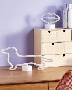 Neonlicht Led Dekofigur Blau Hundeform 20 Cm Francis