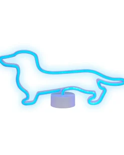 Neonlicht Led Dekofigur Blau Hundeform 20 Cm Francis
