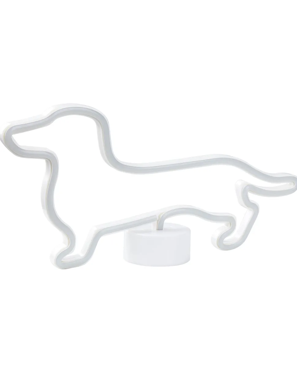 Neonlicht Led Dekofigur Blau Hundeform 20 Cm Francis