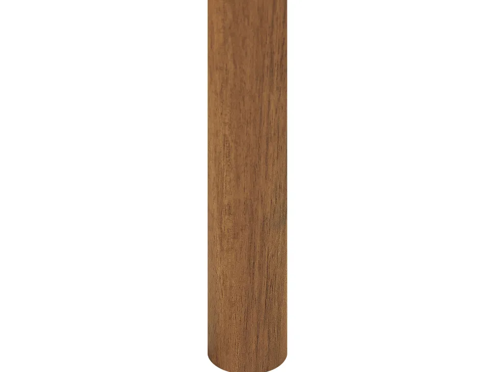 Ottomane Akazienholz Hellbraun Auflage Creme Baratti