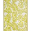Outdoor Teppich Gelb 120 X 180 Cm Palmenmuster Zweiseitig Kurzflor Kota