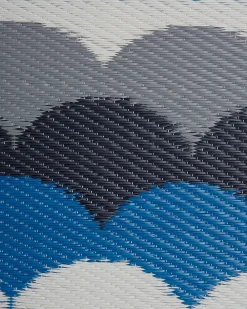 Outdoor Teppich Grau-Blau 90 X 180 Cm Geometrisches Muster Kurzflor Bellary