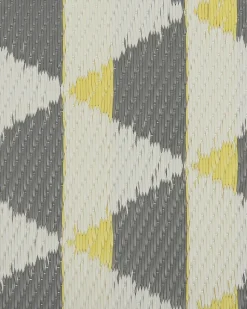Outdoor Teppich Grau-Gelb 120 X 180 Cm Dreieck Muster Hisar