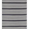 Outdoor Teppich Schwarz-Hellgrau 120 X 180 Cm Streifenmuster Delhi