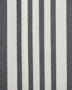 Outdoor Teppich Schwarz-Hellgrau 120 X 180 Cm Streifenmuster Delhi