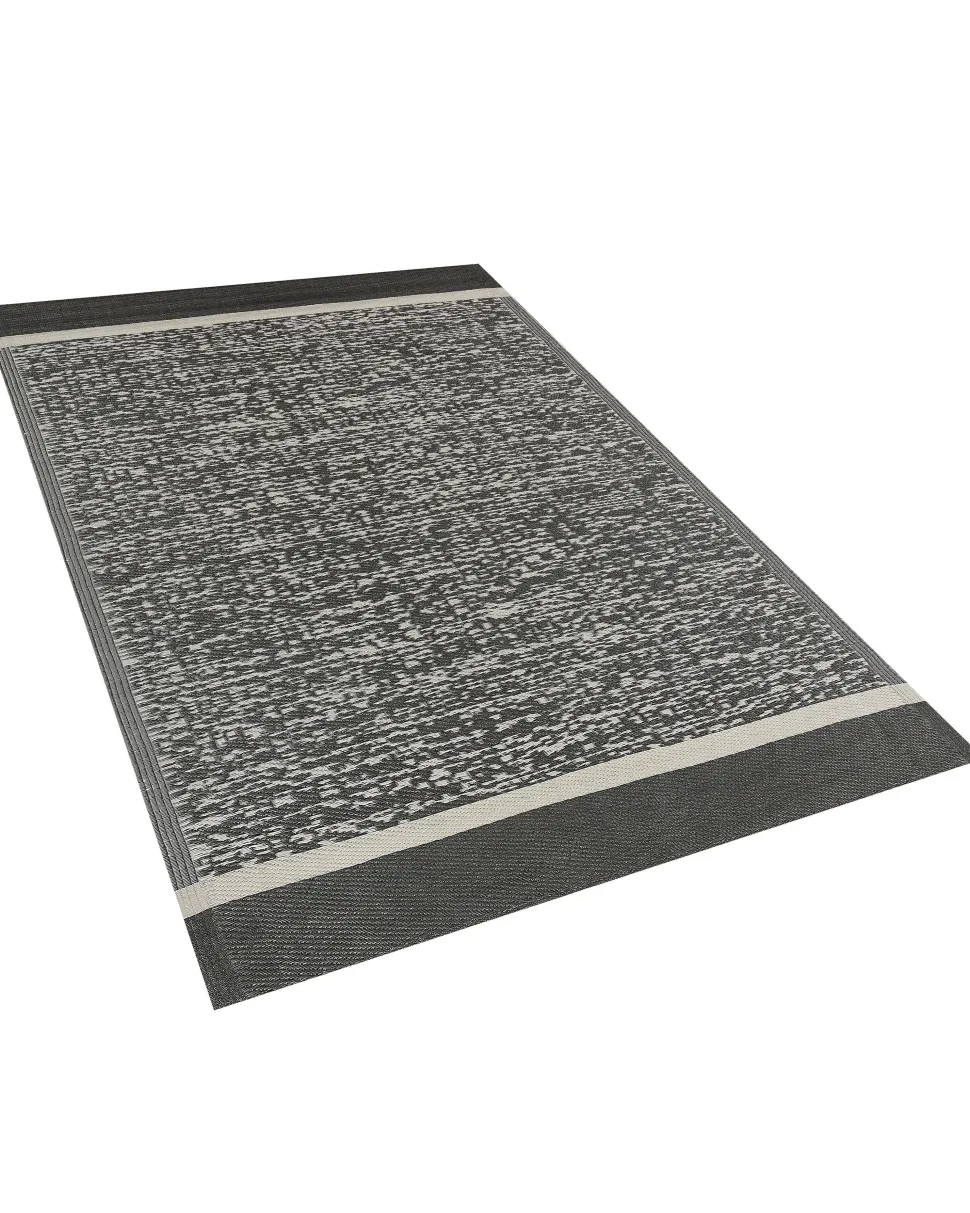 Outdoor Teppich Schwarz-Weis Meliert 120 X 180 Cm Ballari