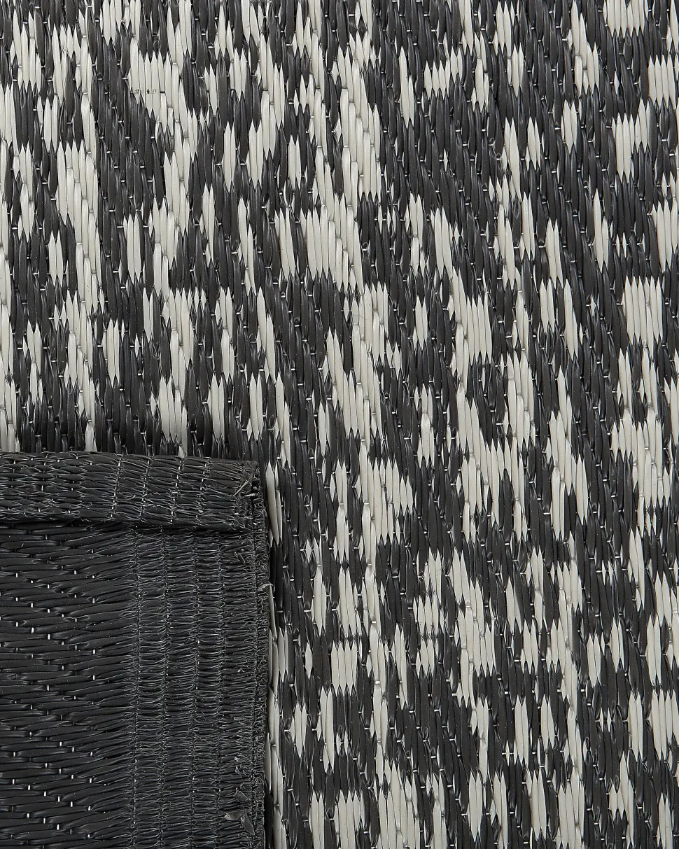 Outdoor Teppich Schwarz-Weis Meliert 120 X 180 Cm Ballari