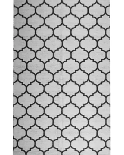 Outdoor Teppich Schwarz-Weis 160 X 230 Cm Zweiseitig Kurzflor Aladana