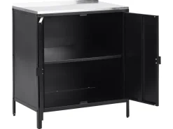 Outdoor-Kuchenschrank Stahl Schwarz 80 X 50 X 92 Cm Vilama