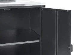 Outdoor-Kuchenschrank Stahl Schwarz 80 X 50 X 92 Cm Vilama