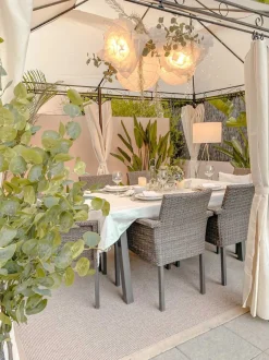 Pavillon Stahl Beige / Schwarz Rechteckig 300 X 400 Cm Colos