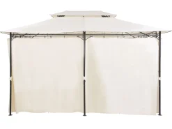 Pavillon Stahl Beige / Schwarz Rechteckig 300 X 400 Cm Colos