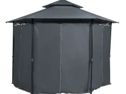 Pavillon Stahl Graphitgrau 350 Cm Portel