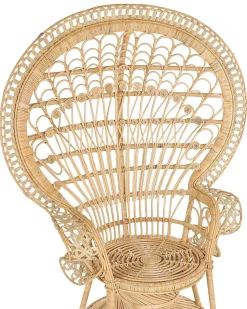 Pfauensessel Rattan / Baumwolle Naturlich Emmanuelle