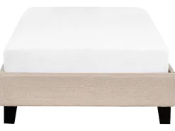 Polsterbett Beige Lattenrost 90 X 200 Cm Roanne