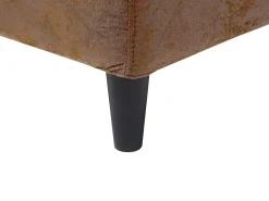 Polsterbett Lederoptik Braun Lattenrost 160 X 200 Cm Fitou