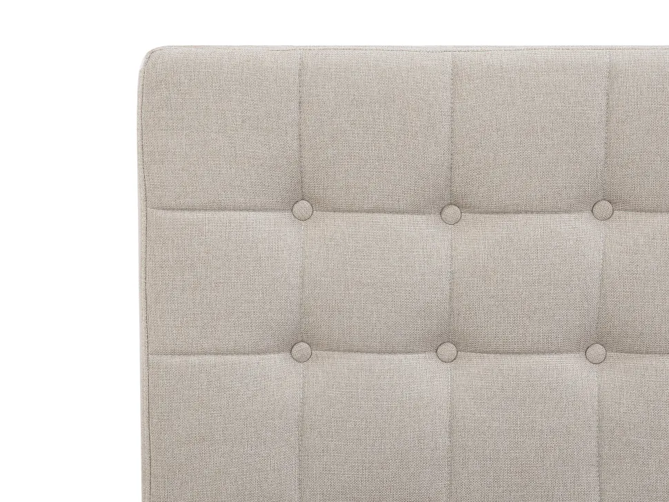 Polsterbett Leinenoptik Beige Elektrisch Verstellbar 80 X 200 Cm Duke