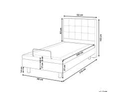 Polsterbett Leinenoptik Beige Elektrisch Verstellbar 90 X 200 Cm Duke