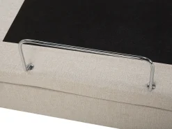 Polsterbett Leinenoptik Beige Elektrisch Verstellbar 90 X 200 Cm Duke