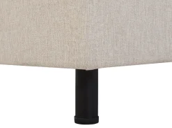 Polsterbett Leinenoptik Beige Elektrisch Verstellbar 90 X 200 Cm Duke
