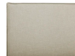 Polsterbett Leinenoptik Beige Lattenrost 180 X 200 Cm Sennez