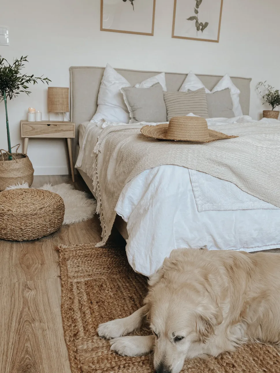 Polsterbett Leinenoptik Beige Lattenrost 180 X 200 Cm Sennez