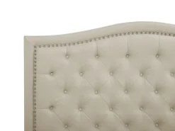 Polsterbett Leinenoptik Beige Lattenrost 180 X 200 Cm Aurel
