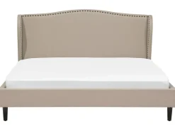 Polsterbett Leinenoptik Beige Lattenrost 180 X 200 Cm Colmar