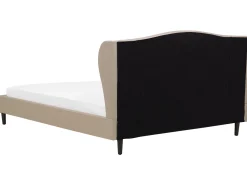 Polsterbett Leinenoptik Beige Lattenrost 180 X 200 Cm Colmar