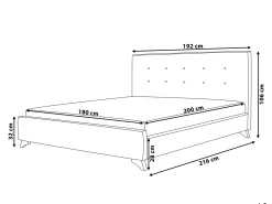 Polsterbett Leinenoptik Beige Lattenrost 180 X 200 Cm Ambassador