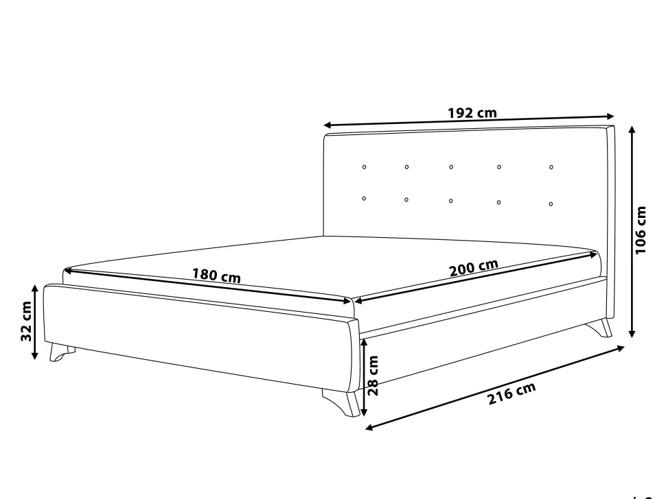 Polsterbett Leinenoptik Beige Lattenrost 180 X 200 Cm Ambassador