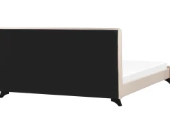 Polsterbett Leinenoptik Beige Lattenrost 180 X 200 Cm Ambassador