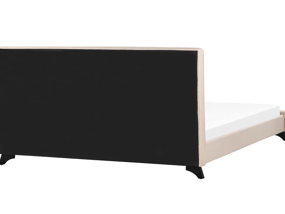 Polsterbett Leinenoptik Beige Lattenrost 180 X 200 Cm Ambassador