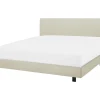 Polsterbett Leinenoptik Beige Lattenrost 180 X 200 Cm Albi