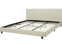 Polsterbett Leinenoptik Beige Lattenrost 180 X 200 Cm Albi