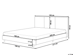 Polsterbett Leinenoptik Beige Lattenrost 180 X 200 Cm Albi