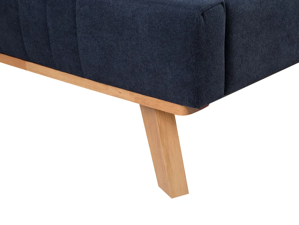 Polsterbett Leinenoptik Dunkelblau Lattenrost 180 X 200 Cm Talence