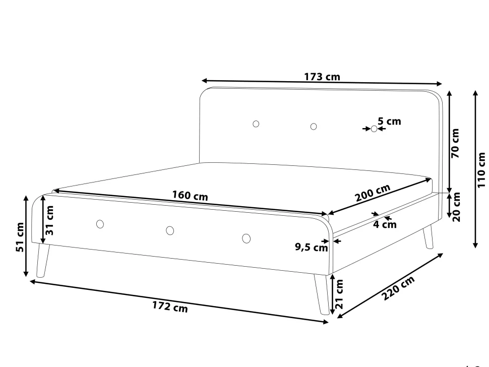 Polsterbett Leinenoptik Dunkelgrau Lattenrost 160 X 200 Cm Rennes Ii
