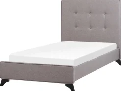 Polsterbett Leinenoptik Grau Lattenrost 90 X 200 Cm Ambassador