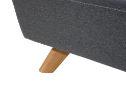 Polsterbett Leinenoptik Grau Lattenrost 180 X 200 Cm Vienne