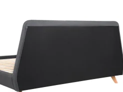 Polsterbett Leinenoptik Grau Lattenrost 180 X 200 Cm Vienne