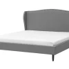 Polsterbett Leinenoptik Grau Lattenrost 180 X 200 Cm Colmar