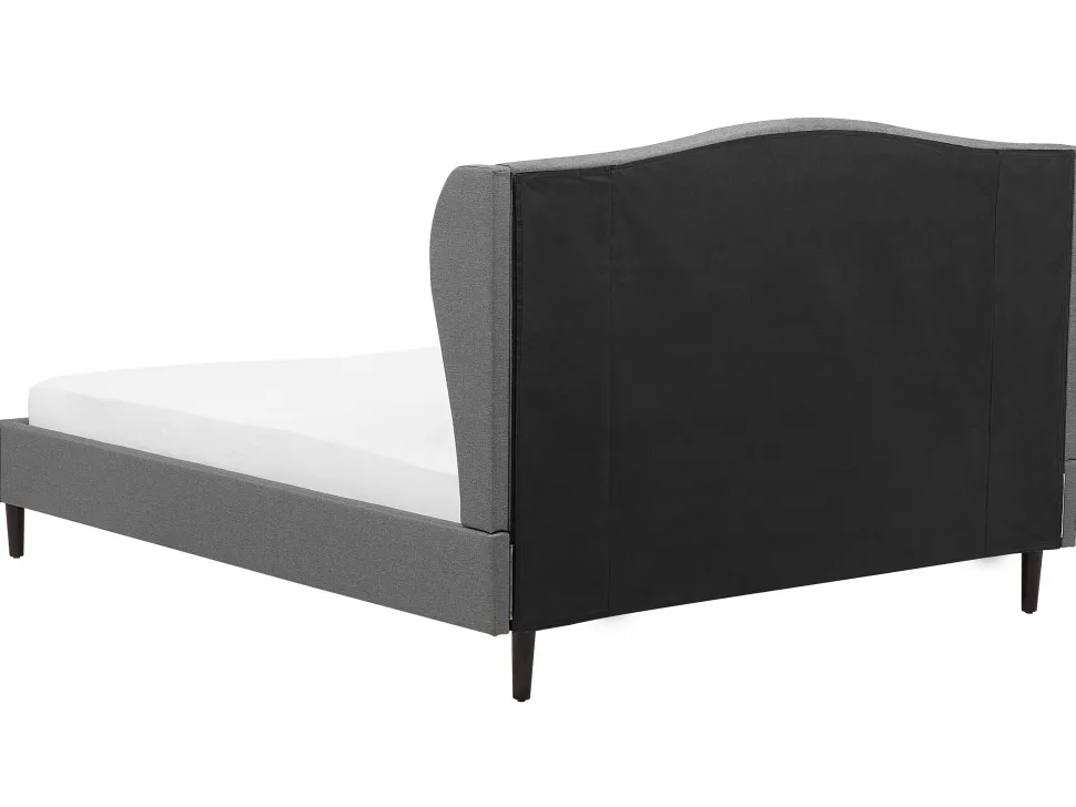 Polsterbett Leinenoptik Grau Lattenrost 180 X 200 Cm Colmar