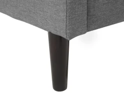 Polsterbett Leinenoptik Grau Lattenrost 180 X 200 Cm Colmar