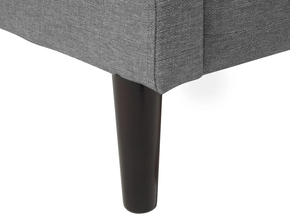 Polsterbett Leinenoptik Grau Lattenrost 180 X 200 Cm Colmar