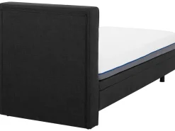 Polsterbett Leinenoptik Grau Elektrisch Verstellbar 90 X 200 Cm Duke
