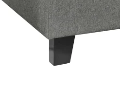 Polsterbett Leinenoptik Grau Lattenrost 90 X 200 Cm Roanne