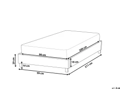 Polsterbett Leinenoptik Grau Lattenrost 90 X 200 Cm Roanne